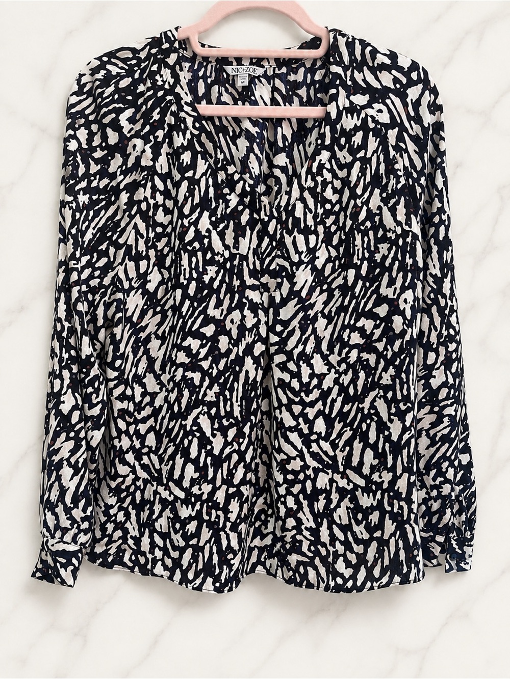 NIC+ZOE Navy and Cream Kids One-Piece
